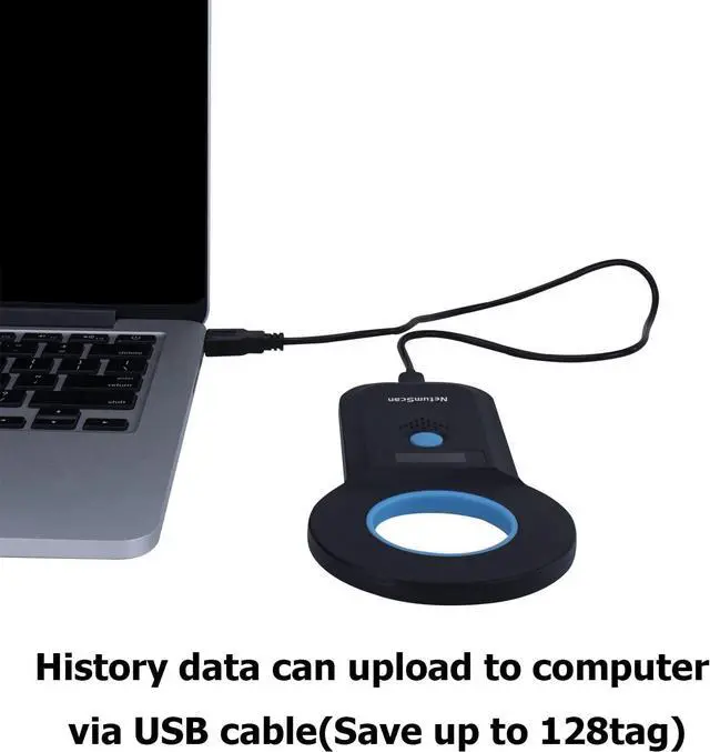 Alt view image 4 of 7 - NetumScan Pet Microchip Reader Scanner RFID EMID, Portable Pet Chip Scanner Rechargeable Data Storage Animal Tag Scanner with Stable OLED Display for ISO 11784/11785,FDX-B and ID64 RFID Black