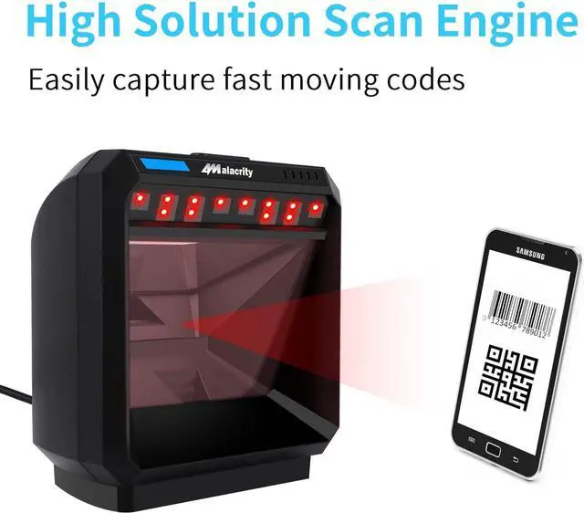 Alt view image 7 of 7 - Save 15% on Alacrity Bluetooth Barcode Scanner Portable 1D USB Laser Mini Bar Code Reader + Handsfree 2D Omnidirectional Barcode Scanner