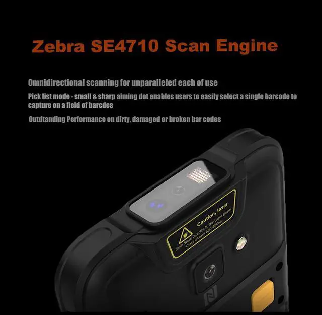 Alt view image 2 of 6 - Rugged Handheld Data Terminal Android 11 Barcode Scanner 5.5" Touchscreen PDA with Zebra 2D Scan Engine, Wi-Fi 6 & Bluetooth, for Warehouse Inventory