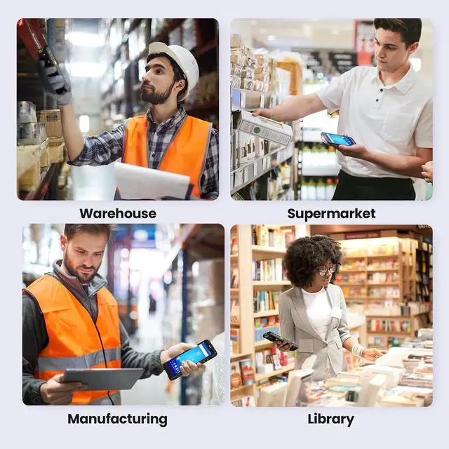 Alt view image 2 of 7 - Anyeast Android Barcode Scanner, Android 11, Wi-Fi 6 Rugged PDA Data Terminal, Handheld Mobile Computer with Zebra Scanner, 1D 2D QR Barcode Scanner with Case and Holster for Retail Warehouse Scanner