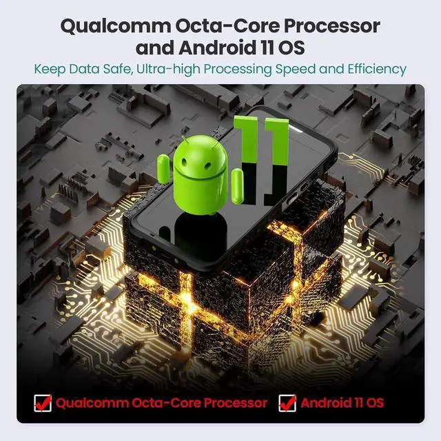 Alt view image 3 of 7 - Anyeast Android Barcode Scanner, Android 11, Wi-Fi 6 Rugged PDA Data Terminal, Handheld Mobile Computer with Zebra Scanner, 1D 2D QR Barcode Scanner with Case and Holster for Retail Warehouse Scanner