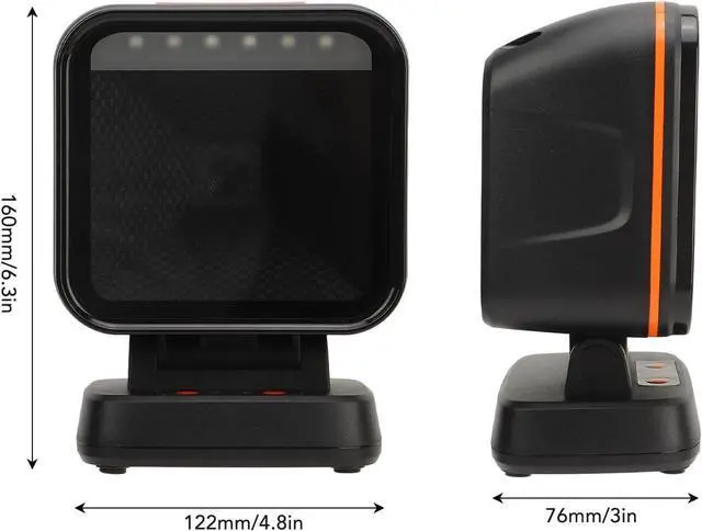 Alt view image 6 of 7 - High Speed 1D 2D Barcode Reader for Supermarkets. Desktop Barcode Scanner with Large Window Reliable Recognition. Compatible with Win7 8 10OS X