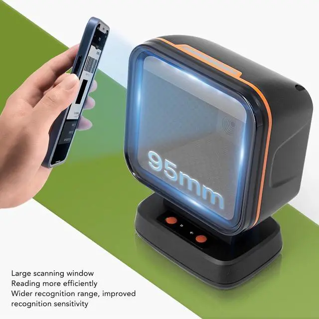 Alt view image 4 of 7 - High Speed 1D 2D Barcode Reader for Supermarkets. Desktop Barcode Scanner with Large Window Reliable Recognition. Compatible with Win7 8 10OS X