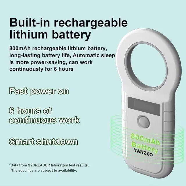 Alt view image 3 of 7 - Yanzeo AR180C Pet Microchip Reader 134.2KHz Pet ID Reader Cat Dog Microchip Scanner FDX-B(ISO 11784/11785)