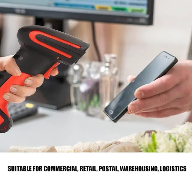 Alt view image 3 of 7 - Zyyini Handheld Barcode Scanner, Bluetooth 2.4GHz Wireless Wired Connection Bar Code Scanner Reader,with Base,Waterproof 1D 2D Handheld Barcode Scanner with Vibration Alert,for Shop Warehousing