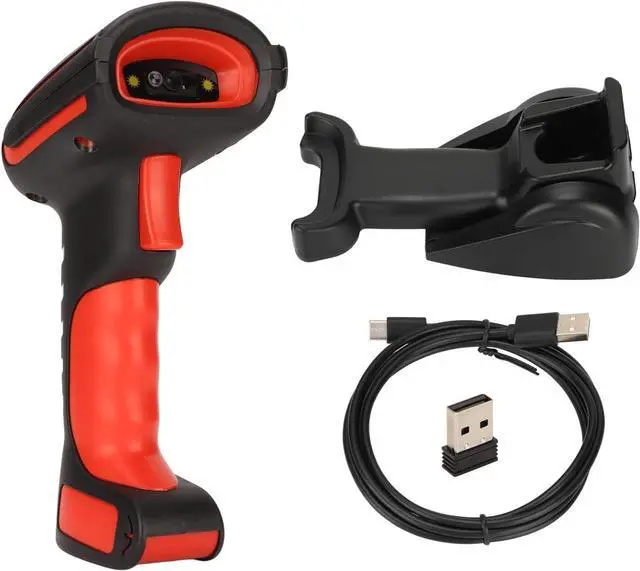 Alt view image 6 of 7 - Zyyini Handheld Barcode Scanner, Bluetooth 2.4GHz Wireless Wired Connection Bar Code Scanner Reader,with Base,Waterproof 1D 2D Handheld Barcode Scanner with Vibration Alert,for Shop Warehousing