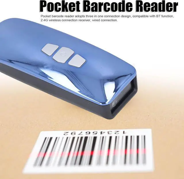 Alt view image 2 of 7 - Barcode Scanner, 3 in 1 Bluetooth Usb Wired 2.4g Wireless Barcode Scanner Portable Handheld Bar Code Scanner with 3 Upload Modes For Windows,for Android,for Ios, Tablet, Computer, Laptop