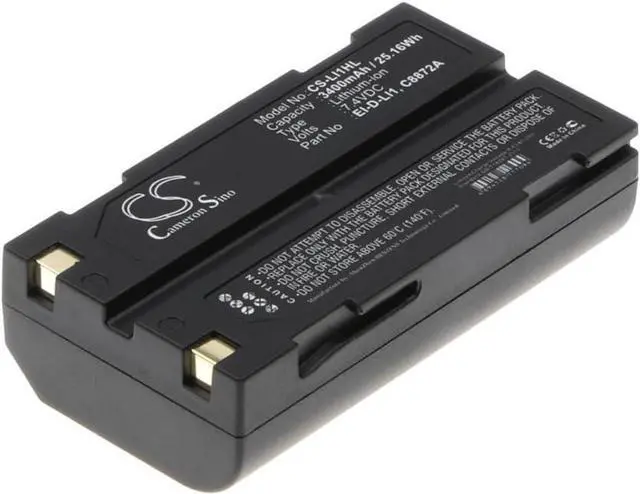 Main image of Yunwa Replacement Battery for Symbol 52030 C8872A 38403 EI-D-LI1 46607 29518 Li-ion Barcode Scanner (3400mAh) Equipment, Survey, Test