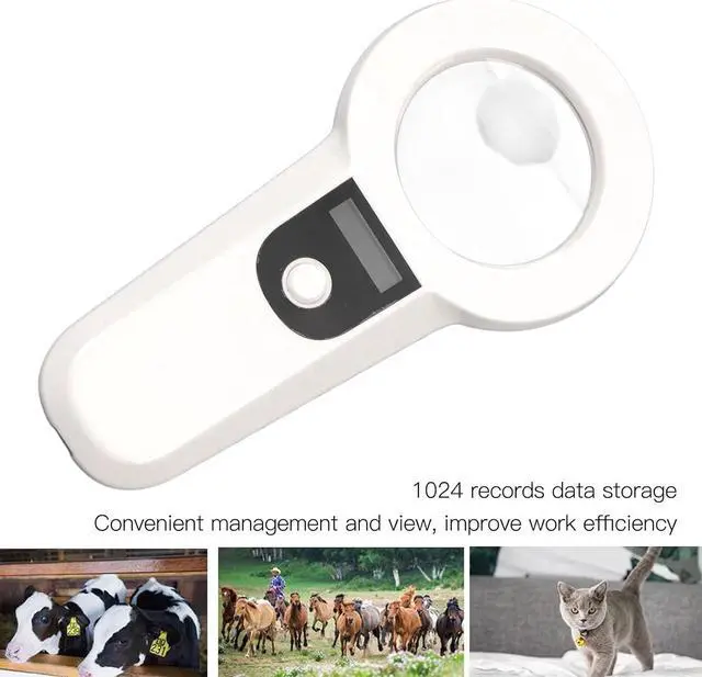 Alt view image 3 of 7 - Animal Chip Scanner PortableScanner Efficient Reading 1024 Records Data Storage Wireless Connection Pet ID Reader for Dog Cat Pig