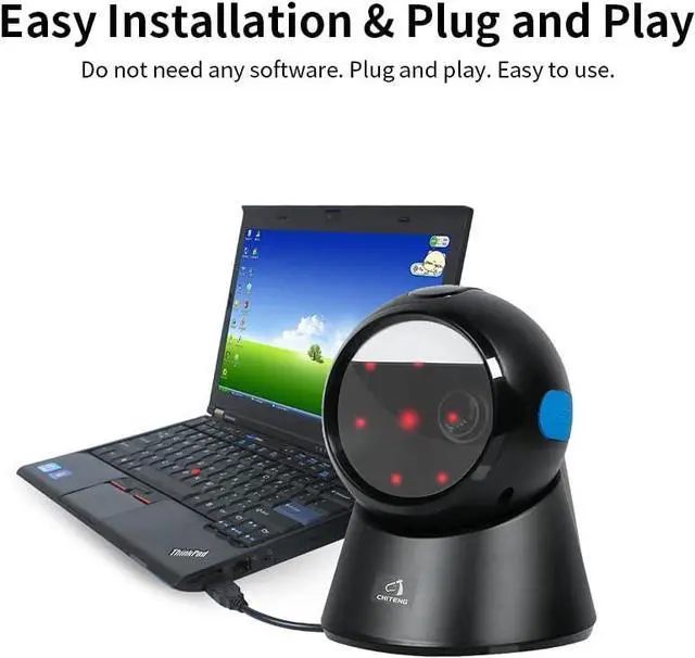 Alt view image 7 of 7 - Versatile Scanning,HUIOP Wired Barcode Scanner USB Versatile Scanning Hands-Free Scan QR Code 1D&2D Code Reader for Supermarkets/Stores (Black)