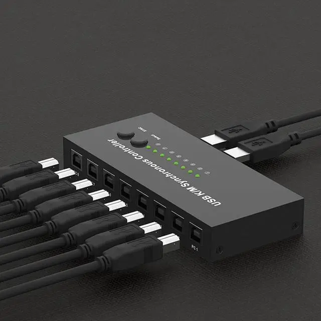 Alt view image 2 of 6 - Ennovor 2pcs Synchronizer - 4 Ports KVM Switch/Distributor, DNF Multi Open Synchronizer, USB Keyboard Mouse Sync Controller, Plug and Play Game Controller