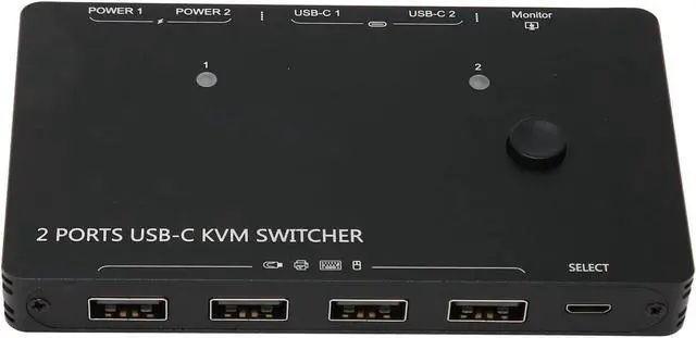 Main image of Ennovor KVM Switch,2 in 1 USB C Switch 10Gbps 3840x2160 30Hz 60Hz Type C Switcher Self Adaptive EDID HD USB Type C KVM Switch USB 4K KVM Switch Compatible with Laptops Desktop TV