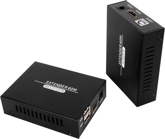 Main image of HDMI USB KVM Extender, 197ft 60Hz Function HD KVM Extender Keyboard & Mouse Remote