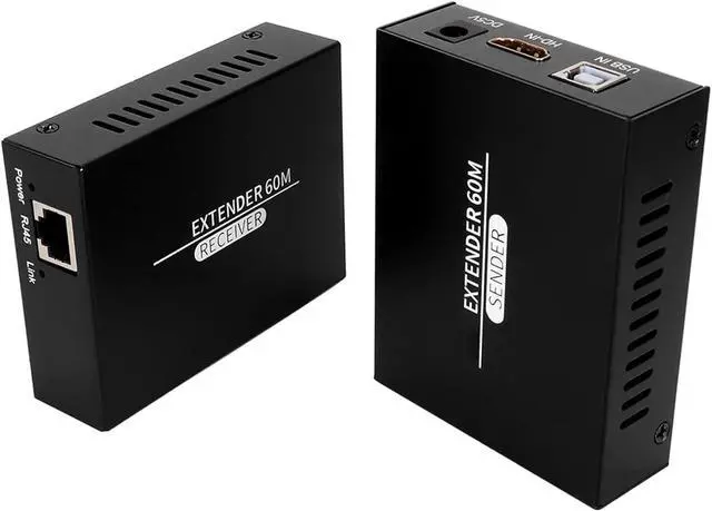 Alt view image 7 of 7 - HDMI USB KVM Extender, 197ft 60Hz Function HD KVM Extender Keyboard & Mouse Remote