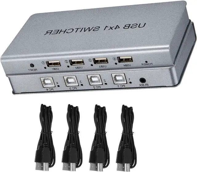 Main image of Ennovor 4/8 Port Smart KVM Switch, Multifuncional Keyboard Mouse Synchronizer Controller, DNF Switcher Splitter,USB2.0 Full Speed Technology 12Mbps Controller, for Windows/Linux (Size : 4 Ports)