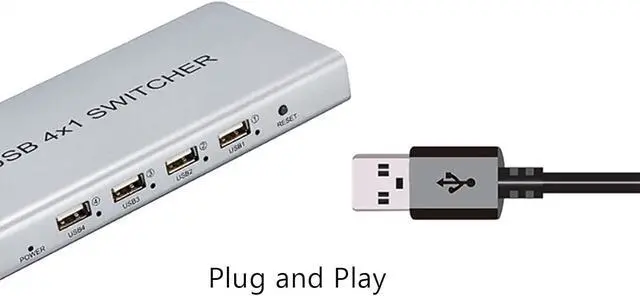 Alt view image 5 of 7 - Ennovor 4/8 Port Smart KVM Switch, Multifuncional Keyboard Mouse Synchronizer Controller, DNF Switcher Splitter,USB2.0 Full Speed Technology 12Mbps Controller, for Windows/Linux (Size : 4 Ports)