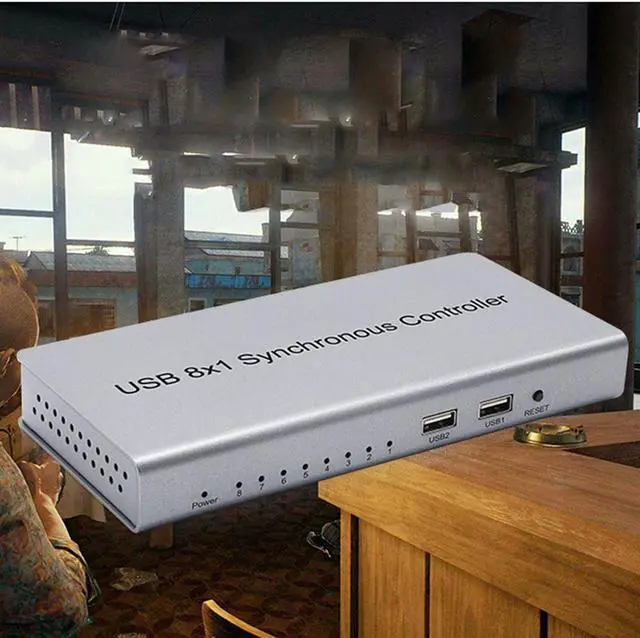 Alt view image 4 of 7 - Ennovor 4/8 Port USB Synchronizer - KVM Switch/Distributor, 4 in 1 Out DNF Multi Open Synchronizer, USB Keyboard Mouse Sync Controller,Plug and Play Silver DNF Synchronizer (Color : 8 Ports)