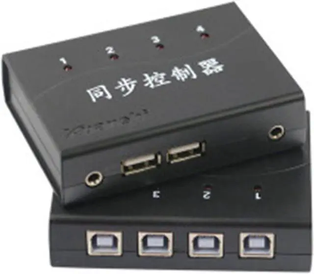 Main image of Ennovor 4/8 Port USB Synchronizer - KVM Switch/Distributor, 4 in 1 Out DNF Multi Open Synchronizer, USB Keyboard Mouse Sync Controller,Plug and Play Silver DNF Synchronizer (Size : 4 Ports)
