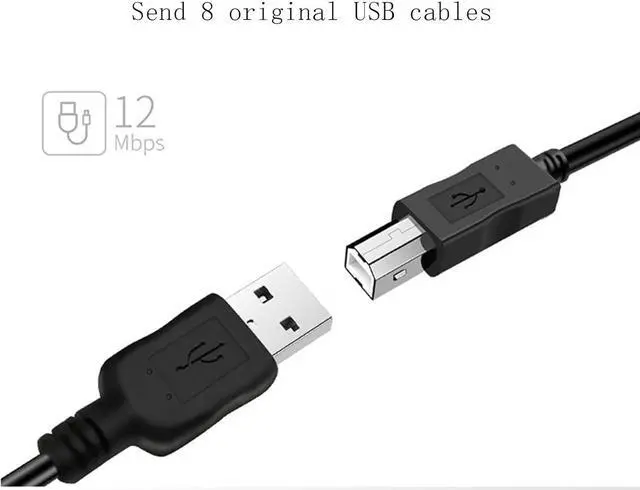 Alt view image 5 of 6 - Ennovor 8 Ports USB Synchronizer DNF Keyboard Mouse USB Shared Display Synchronization Controller KVM Switcher Black