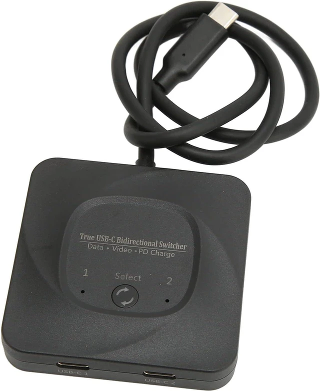 Alt view image 2 of 7 - Focket USB C, 8K 60Hz HD Bi Directional 2 in 1 Out USB C Switcher with One PD 100W Charging for PCs and Computers