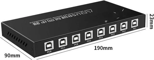 Alt view image 2 of 7 - Ennovor 2pcs 8 Ports USB Synchronizer - DNF Keyboard Mouse USB Shared Display Synchronization Controller, KVM Metal Switcher Black, Plug and Play Silver DNF Synchronizer