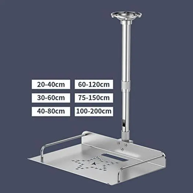 Alt view image 5 of 6 - UlpyO Projector Tripod Projector Bracket Ceiling Wall Bracket Household Telescopic Lifting Wall Hanging Wall Surface with Tray Multi-Functional Projector Hanger Projector Mount (Size : 100-200cm)