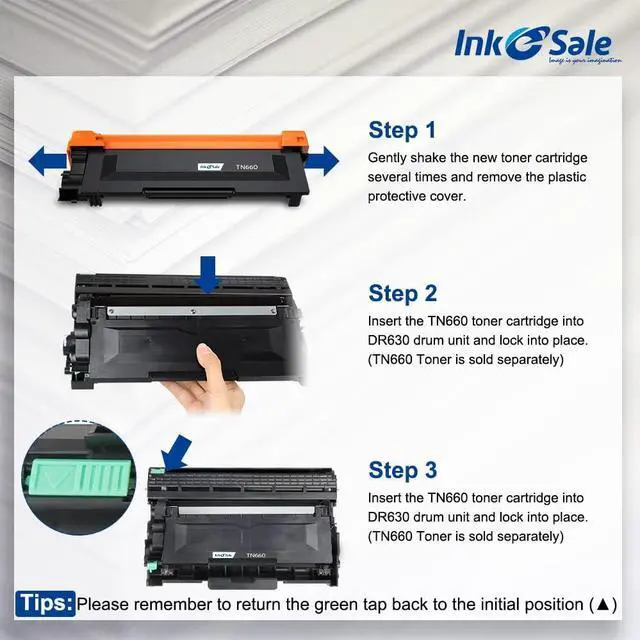 Alt view image 6 of 7 - INK E-SALE Compatible TN660 Toner Cartridge and DR630 Drum Set Replacement (1D+3T) for Brother MFC-L2700DW HL-L2340DW HL-L2300D HL-L2380DW DCP-L2540DW DCP-L2520DW MFC-L2740DW MFC-L2720DW Printer