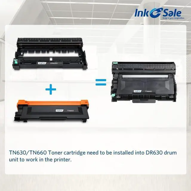 Alt view image 5 of 7 - INK E-SALE Compatible TN660 Toner Cartridge and DR630 Drum Set Replacement (1D+3T) for Brother MFC-L2700DW HL-L2340DW HL-L2300D HL-L2380DW DCP-L2540DW DCP-L2520DW MFC-L2740DW MFC-L2720DW Printer