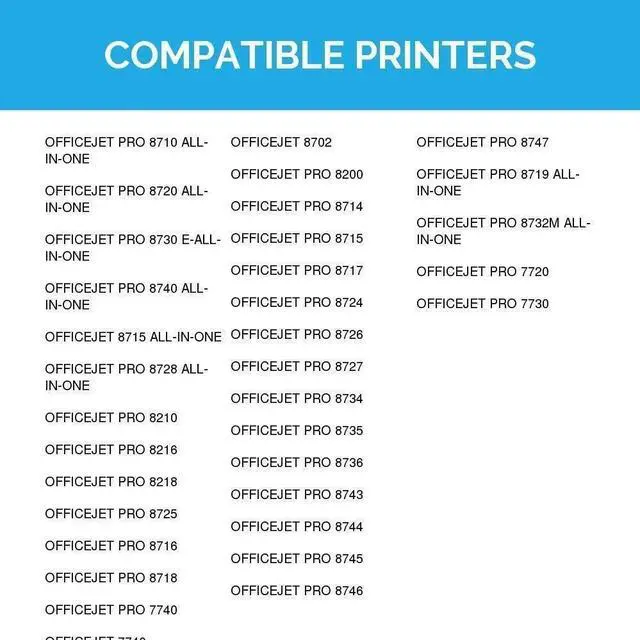 Alt view image 2 of 7 - LD Products Compatible Replacements  952xl Ink Cartridges Combo Pack 952 XL High Yield (2 Black, 1 Cyan, 1 Magenta, 1 Yellow, 5-Pack) for OfficeJet Pro 7720 7740 8210 8710 8715 8720 8740 8747