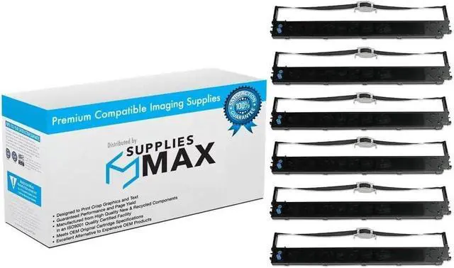 Main image of Compatible Replacement for Okidata MICROLINE 621/MICROLINE 691/MICROLINE 691N/ML-621/ML-691/ML-691N Black Printer Ribbons (6/PK) (44173404)