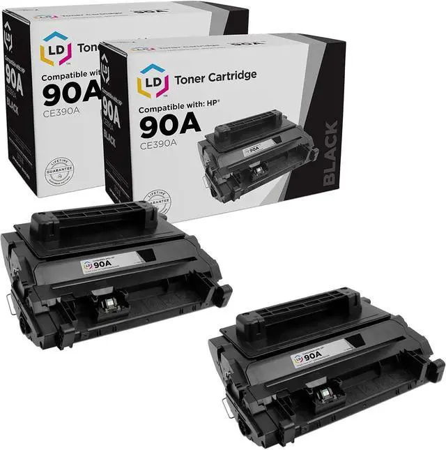 Main image of LD Products Compatible Toner Replacement for HP 90A CE390A Black, 2pk Compatible with M601dn M601n M602dn M602n M602x M603dn M603n M603xh M4555f M4555f