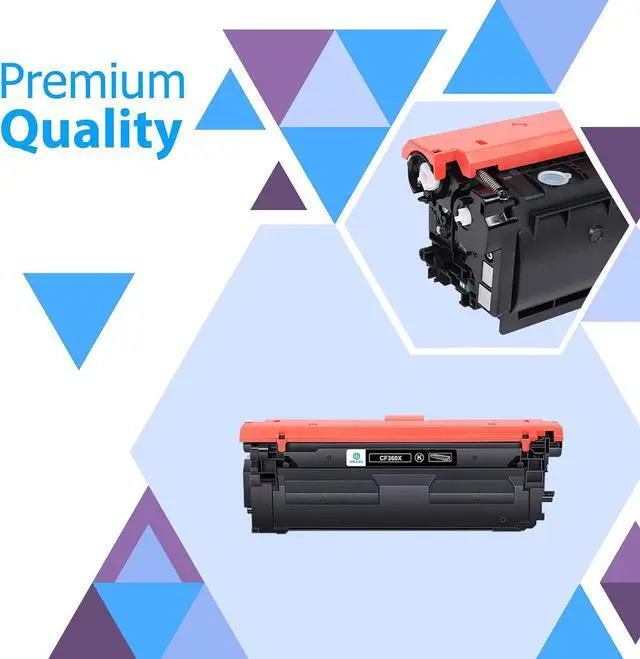 Alt view image 3 of 6 - 508A Toner Cartridge: 4 Pack Compatible Replacement  508A CF360A CF361A CF362A CF363A 508X  Color Laserjet Enterprise M553 M553n M553dn M553x 553 M552 MFP M577 Series Laser Printer Ink