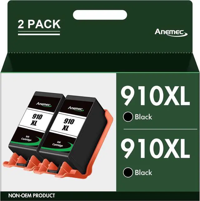 Main image of Anemec 910XL Black Ink Cartridges Combo Pack Replacement  910 XL Compatible with OfficeJet Pro 8020 8025 8028 8035 8030 8010 8015 8018 8022 Printer (2 Black)