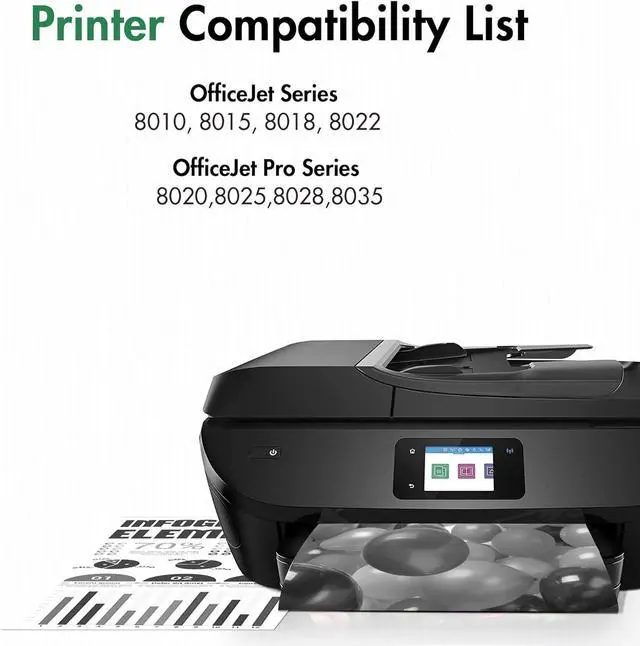Alt view image 2 of 5 - Anemec 910XL Black Ink Cartridges Combo Pack Replacement  910 XL Compatible with OfficeJet Pro 8020 8025 8028 8035 8030 8010 8015 8018 8022 Printer (2 Black)