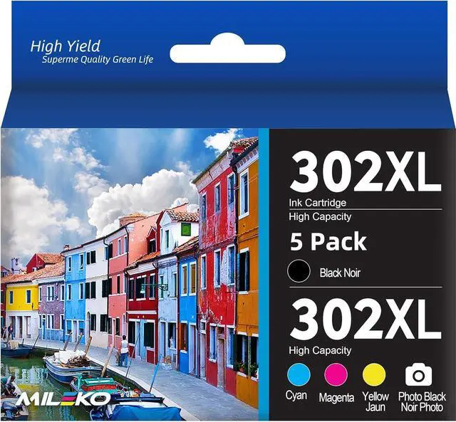 Main image of 302XL Printer Ink Cartridges Remanufactured for Epson XP-6100 Ink Cartridges Compatible with Epson Expression Premium XP 6000 XP 6100 XP6100 XP6000,5 Pack for Epson 302 XL Ink Cartridges Multipack