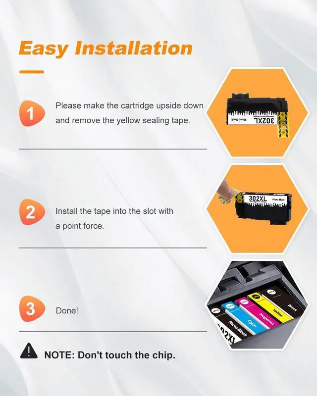 Alt view image 5 of 6 - 302XL Printer Ink Cartridges Remanufactured for Epson XP-6100 Ink Cartridges Compatible with Epson Expression Premium XP 6000 XP 6100 XP6100 XP6000,5 Pack for Epson 302 XL Ink Cartridges Multipack