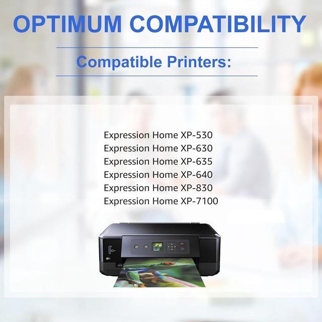 Alt view image 3 of 7 - 410XL Ink Cartridges Remanufactured for Epson 410 Ink Cartridges use with Epson Expression XP-7100 XP-830 XP-640 XP-635 XP-630 XP-530 (Black, Cyan, Magenta, Yellow, Photo Black) 5 Pack