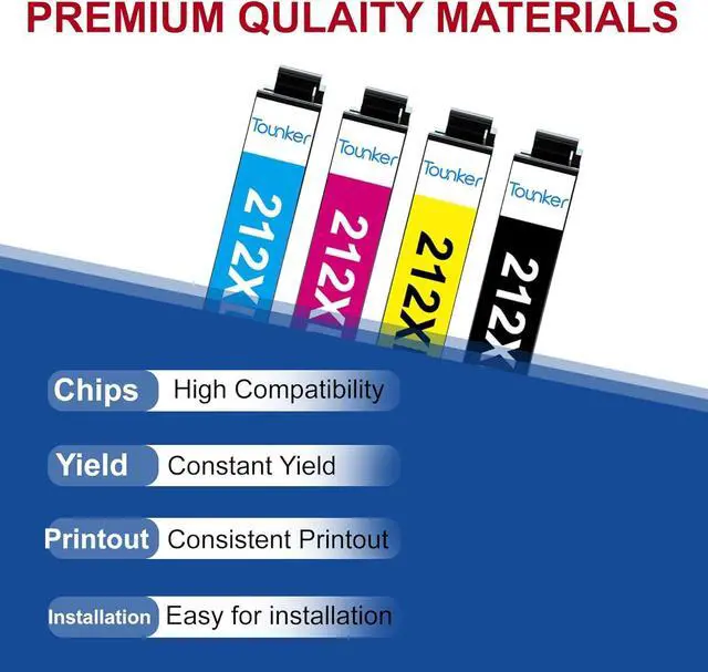 Alt view image 5 of 6 - 212 212XL Ink Cartridges Remanufactured Replacement for Epson 212XL 212 XL T212 T212XL Ink Cartridges for Epson Expression Home XP-4100 XP-4105 Workforce WF-2830 WF-2850 Printer (4 Pack)