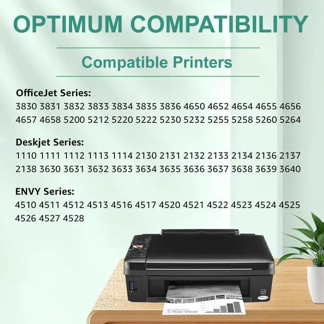 Alt view image 2 of 7 - 63XL Black Ink Cartridges Remanufactured  63XL Black Ink Cartridges  Ink 63 63XL Works with Envy 4520 4512 OfficeJet 3830 3833 4650 4655 5255 5258 DeskJet 1112 2130 3630 3633 (2 Black)