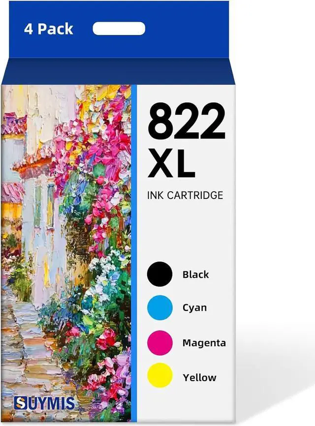 Main image of 822xl Ink cartridges Remanufactured Replacement for Epson T822 822 XL Ink Cartridges to use for Epson Workforce Pro WF-3820 WF-4820 WF-4830 WF-4833 WF-4834 Printer(Black, Cyan, Magenta, Yellow)