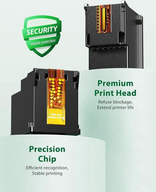 Alt view image 5 of 6 - 64XL Ink Cartridges Combo Pack Replacement  64 XL Ink Remanufactured for Envy Photo 7858 7855 7155 6255 6252 7120 6232 7158 7164 Envy Inspire 7950e Tango Series Printer (1 Black, 1 Tri-Color)