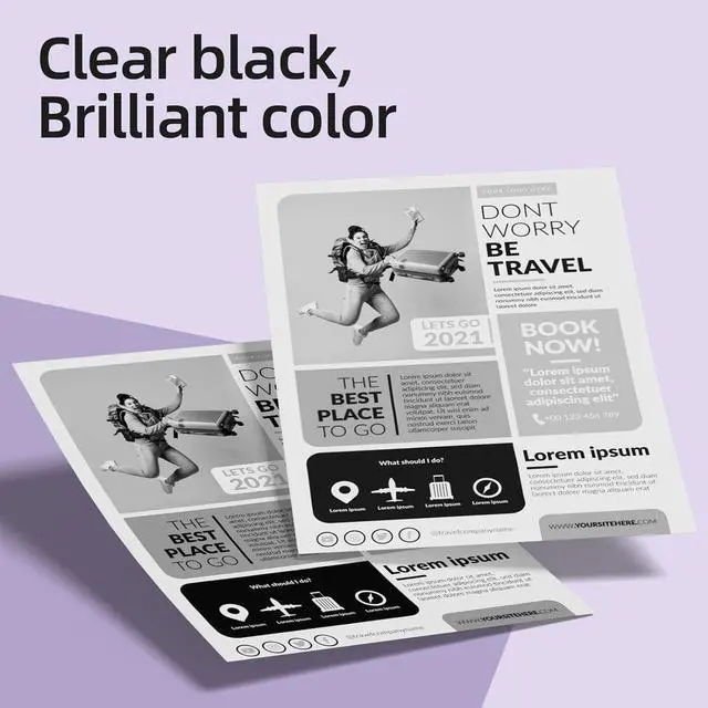 Alt view image 5 of 6 - Printer Ink 64  64XL Black Ink Cartridge 2 Pack, Fit for Envy Photo 7855 7155 6255 7164 6222 6252 7134 7830 7864 7800 6230 6220 6234 7100 7120 7858 Tango X Smart All-in-One Printer