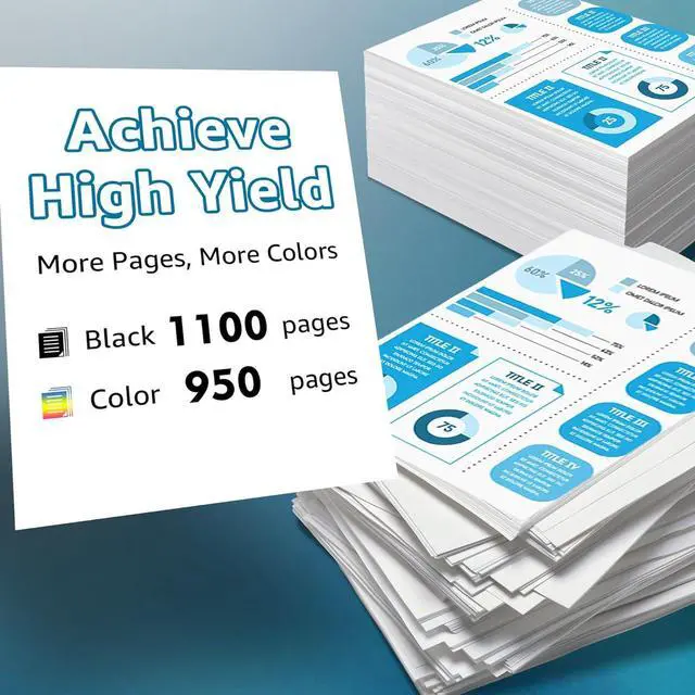 Alt view image 3 of 7 - 702 702XL Ink Cartridges High Capacity Compatible for Epson T702 T702XL 702XL 702 XL Ink Cartridges Combo Pack for Workforce Pro WF-3720 WF-3730 WF-3733 Printer (Black, Cyan, Magenta, Yellow, 4-Pack)