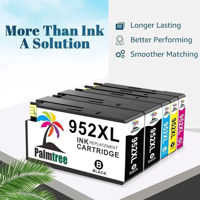 Alt view image 2 of 6 - Palmtree 952 XL Ink Cartridge Replacement for 952 XL 952xl Ink Cartridges with Updated Chips for OfficeJet Pro 8700 8702 8710 8730 7720 7740 8720 8210 8216 8745 Printer Ink(5-Pack)
