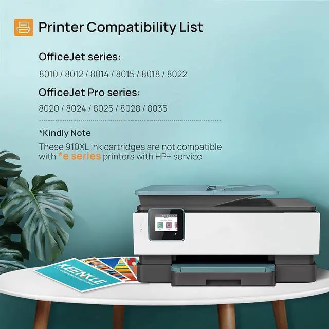 Alt view image 2 of 6 - KEENKLE 910XL Ink Cartridges (4 Pack) | Compatible with OfficeJet Pro 8020 8025 8035 8028 Series, 8022 Replacement  910 XL