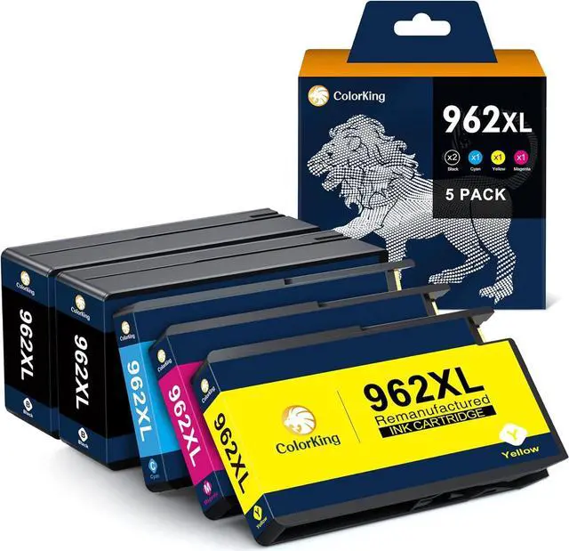Main image of Colorking Remanufactured Ink Cartridge Replacement  962XL 962 XL  OfficeJet Pro 9015 9025 9010 9018 9020 9012 Printer HP962 962 XL 962XL Ink (High Yield, 5 Combo Pack)