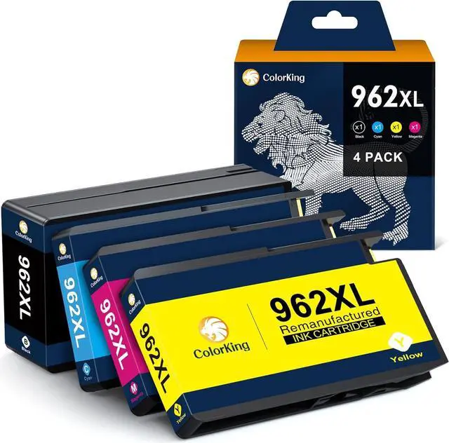 Main image of Remanufactured Ink Cartridge Replacement 962XL 962 XL OfficeJet Pro 9015 9025 9010 9018 9020 9012 Printer HP962 962 XL 962XL Ink (4 Combo Pack)