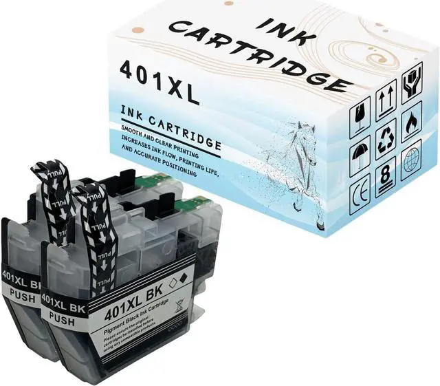 Main image of 401 XL Replacement Ink Cartridge Compatible for Brother LC401 401XL ,for Brother MFC-J1010DW MFC-J1012DW MFC-J1170DW Printers 2Black
