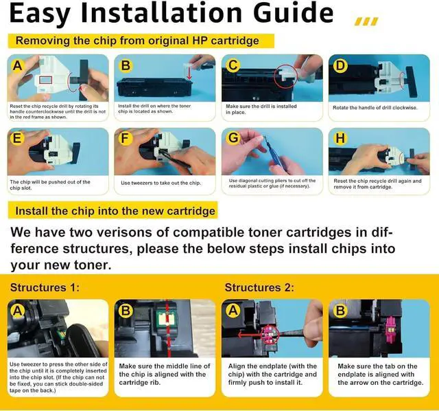 Alt view image 5 of 7 - CMYBabee Compatible Toner Cartridge Replacement  414A 414X W2020X for Color Laserjet Pro MFP M479fdw M479fdn M454dw M454dn M454 M479 Printer Ink No Chip (Black Cyan Magenta Yellow)