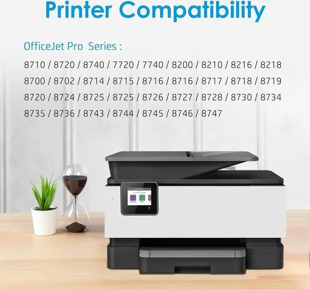 Alt view image 2 of 7 - Jeostarky Compatible  910XL Ink Cartridges Combo Pack Replacement  910XL 910 XL Compatible  Officejet Pro 8020 8025 8028 8035 8022 Printer (4 Pack 910XL Ink Cartridges Combo Pack)